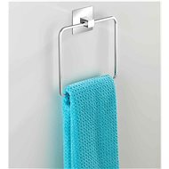 WENKO WITHOUT DRILLING TurboLoc QUADRO - Towel Holder, Metallic Glossy - Towel Rack