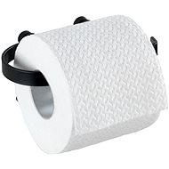 WENKO WITHOUT DRILLING Classic Plus - Toilet Paper Holder, Black - Toilet Paper Holder