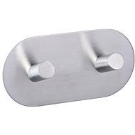 WENKO DUO MATT - Wall Hook 10x5x3cm, Stainless-steel - Bathroom Hook
