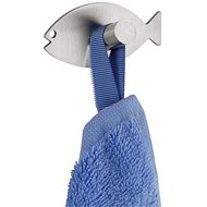 WENKO FISH - Wall Hook, 2 pcs 10x24x4cm, Stainless-steel - Bathroom Hook