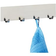 WENKO PURE - Hook Strip with 4 Hooks 29x10x3cm, Stainless-steel - Bathroom Hook