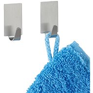 WENKO Strip-it - Square Hook 15x2x10cm, Stainless-steel - Bathroom Hook