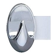 WENKO Strip-it - Small Hook, 3 pcs 16x10x3cm, Chrome - Bathroom Hook