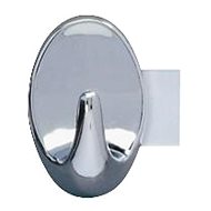 WENKO Strip-it - Maxi Hook, 2 pcs 16x10x3cm, Chrome - Bathroom Hook