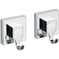 WENKO VacuumLoc QUADRO - Hook 2 pcs, Chrome - Bathroom Hook