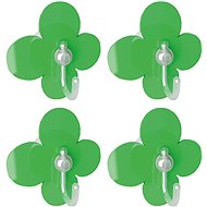 SEPIO FLOWER - Suction Hook 4 pcs, Green - Bathroom Hook