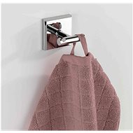 WENKO WITHOUT DRILLING PowerLoc LACENO - Double Wall Hook, Metallic Glossy - Bathroom Hook