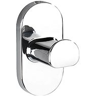 WENKO WITHOUT DRILLING PowerLoc RICO - Wall Hook, Metallic Glossy - Bathroom Hook