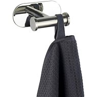 WENKO WITHOUT DRILLING TurboLoc OREA SHINE - Double Wall Hook, Metallic Glossy - Bathroom Hook