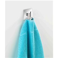 WENKO WITHOUT DRILLING TurboLoc QUADRO - Wall Hook, Metallic Shiny - Bathroom Hook