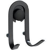 WENKO WITHOUT DRILLING Classic Plus - Wall Hook, Black - Bathroom Hook