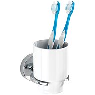 WENKO WITHOUT TURNING VacuumLoc CAPRI - Cup, white - Toothbrush Holder Cup