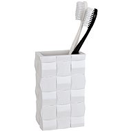 WENKO RELIEF - Toothbrush cup, white - Toothbrush Holder Cup