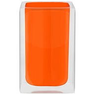 GRUND CUBE - Toothbrush cup 7x7x11 cm, orange - Toothbrush Holder Cup