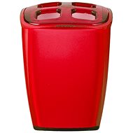 GRUND NEON - Toothbrush cup 7x6,5x10 cm, red - Toothbrush Holder Cup