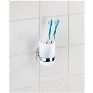 WENKO WITHOUT DRILLING PowerLoc RICO - Brush Cup, Metallic Shiny - Toothbrush Holder