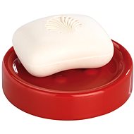 WENKO POLARIS - Soap Dish 11x11x3cm, Red - Soap Dish