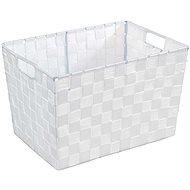 WENKO ADRIA - Bathroom basket 35x25x22 cm, white - Storage Bin