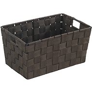 WENKO ADRIA - Bathroom Basket 30x20x15cm, Brown - Storage Bin