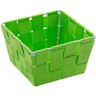 WENKO ADRIA - Bathroom basket square 14x14x9 cm, green - Storage Bin