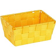 WENKO ADRIA - Bathroom basket long 19x14x9 cm, yellow - Storage Bin
