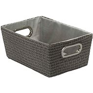 WENKO CHROMO - Bathroom Basket 29x21x13cm, Grey - Storage Bin