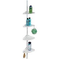 WENKO COMPACT - Telescopic Shower Enclosure 60x21x7cm, White - Bathroom Shelf