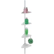 WENKO EASY - Telescopic Shower Enclosure 20x7x61cm, White - Bathroom Shelf