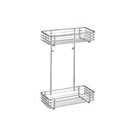 WENKO MILANO - Universal Shelf 25x11x39cm, Chrome - Bathroom Shelf