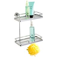 WENKO PowerLoc SION - Wall Shelf 26x14x32cm, Chrome - Bathroom Shelf