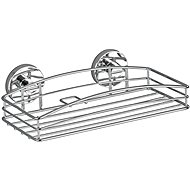 WENKO VacuumLoc - Wall Shelf 26x5x16cm, Glossy - Bathroom Shelf