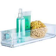 WENKO VacuumLoc QUADRO - Wall Shelf 1 Floor, Transparent - Bathroom Shelf