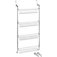 WENKO Hanging Four-storey Shelf for Doors, Chrome - Bathroom Shelf