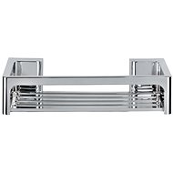 WENKO WITHOUT DRILLING PowerLoc BRALIA - Wall Shelf, Metallic Shiny - Bathroom Shelf
