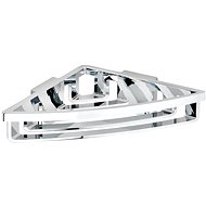 WENKO WITHOUT DRILLING PowerLoc BRALIA - Corner Shelf, Metallic Shiny - Bathroom Shelf