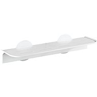 WENKO WITHOUT DRILLING StaticLoc OSIMO - Wall Shelf, White - Bathroom Shelf