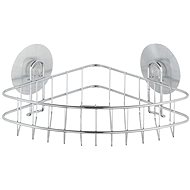 WENKO WITHOUT DRILLING StaticLoc OSIMO - Corner Shelf, Metallic Shiny - Bathroom Shelf