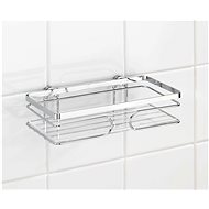 WENKO WITHOUT DRILLING Premium - Wall Shelf, Metallic Shiny - Bathroom Shelf