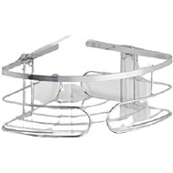 WENKO WITHOUT DRILLING Premium - Corner Shelf, Metallic Shiny - Bathroom Shelf