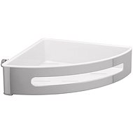 WENKO WITHOUT DRILLING Premium Plus - Corner Shelf, Metallic Shiny - Bathroom Shelf
