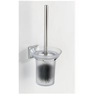 WENKO WITHOUT DRILLING PowerLoc LACENO - WC Brush, Metallic Shiny - Toilet Brush