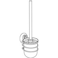 WENKO WITHOUT DRILLING StaticLoc OSIMO - Toilet Brush, Metallic Shiny - Toilet Brush