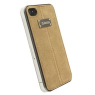 Krusell LUNA Nubuck Undercover for Apple iPhone 4 brown - Phone Cover