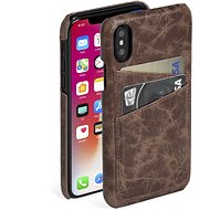 Krusell TUMBA 2 CARD for Apple iPhone X, brown marble - Phone Cover