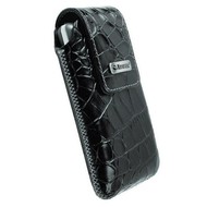 Krusell VINGA POUCH CROCO Large Black - Softcase-Handyhülle