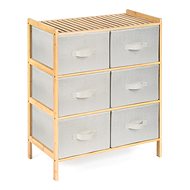 G21 Bamboo shelf with 6 baskets, beige - Shelving Unit