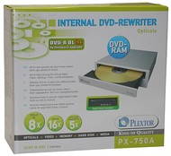 PLEXTOR PX-750A - DVD±R 16x, DVD+R9 8x, DVD-R DL 8x, DVD+RW 8x, DVD-RW 6x, DVD-RAM 5x, KIT - DVD Burner