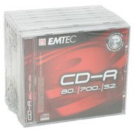 CD-R médium EMTEC 80min, 700MB, 52x speed, balení 10 ks v krabičce - -