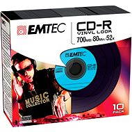  EMTEC CD-R Vinyl Look SLIM 10pcs in color box  - Media
