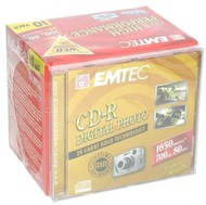 CD-R média EMTEC 80min, 700MB, 52x speed 10ks + CD-R médium 24 Carat Gold Technology 1ks 700MB, 40x  - -